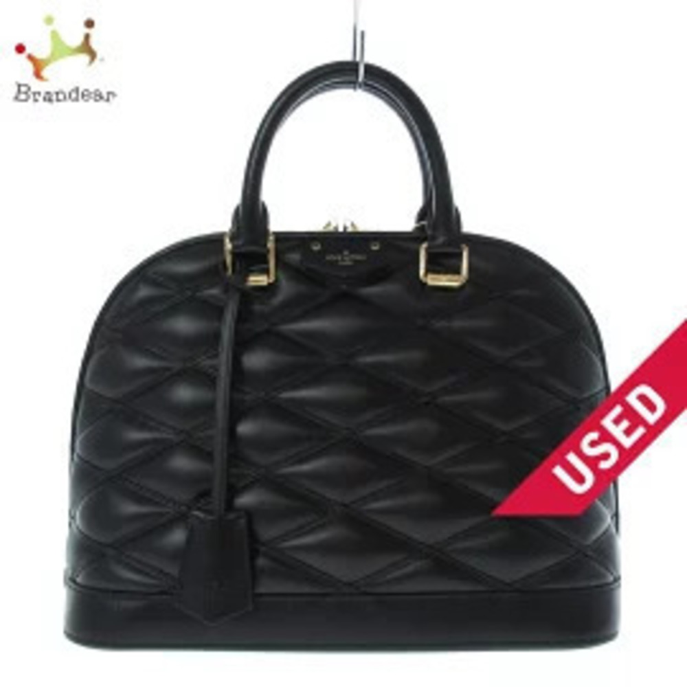 LOUIS VUITTON Alma Handbag Maltage Black Lambskin Leather